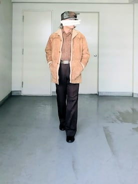 「アイテム（スラックス）」を使った、kazuhiroさん（メンズ・176cm）の秋コーディネート