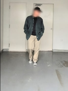 「アイテム（チノパンツ）」を使った、kazuhiroさん（メンズ・176cm）の夏コーディネート