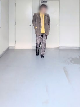 「REPLAY（リプレイ）のアイテム（ドレスシューズ、ブラック系）」を使った、kazuhiroさん（メンズ・176cm）の春コーディネート