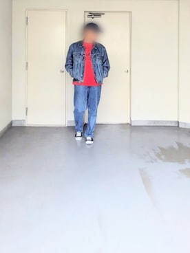 「CONVERSE（コンバース）のアイテム（スニーカー、ブラック系）」を使った、kazuhiroさん（メンズ・176cm）の春コーディネート