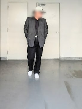 「アイテム（ノーカラージャケット）」を使った、kazuhiroさん（メンズ・176cm）の秋コーディネート