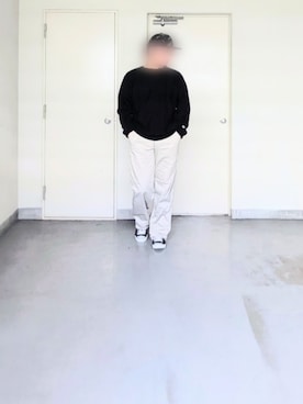 「CONVERSE（コンバース）のアイテム（スニーカー、ブラック系）」を使った、kazuhiroさん（メンズ・176cm）の春コーディネート