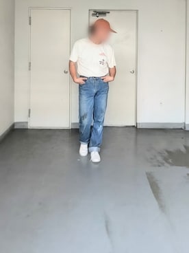 「Disney（ディズニー）のアイテム（Tシャツ/カットソー）」を使った、kazuhiroさん（メンズ・176cm）の夏コーディネート