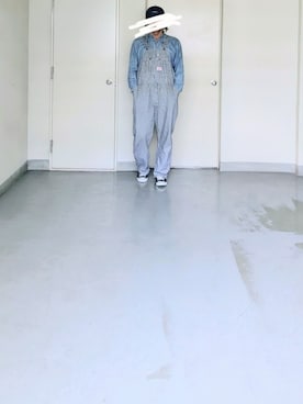 「アイテム（サロペット/オーバーオール）」を使った、kazuhiroさん（メンズ・176cm）の夏コーディネート