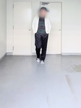 「CONVERSE（コンバース）のアイテム（スニーカー、ブラック系）」を使った、kazuhiroさん（メンズ・176cm）の春コーディネート