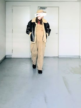 「アイテム（サロペット/オーバーオール）」を使った、kazuhiroさん（メンズ・176cm）の秋コーディネート