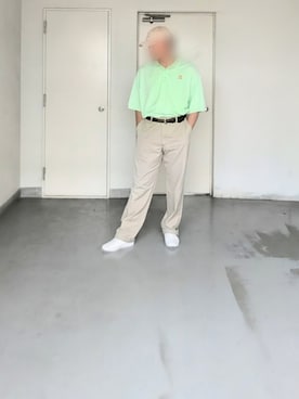 「アイテム（ポロシャツ）」を使った、kazuhiroさん（メンズ・176cm）の夏コーディネート