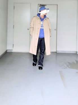 「アイテム（トレンチコート）」を使った、kazuhiroさん（メンズ・176cm）の秋コーディネート