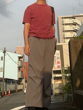 「WYM LIDNM（ウィム バイ リドム）のアイテム」を使った、 shou.moneさん（骨格ウェーブ・メンズ・175cm）の夏コーディネート
