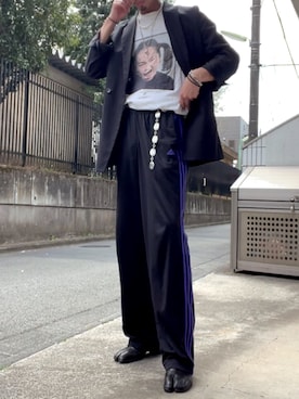 「BEAMS（ビームス）のアイテム（ベルト）」を使った、198さん（メンズ・172cm）の春コーディネート