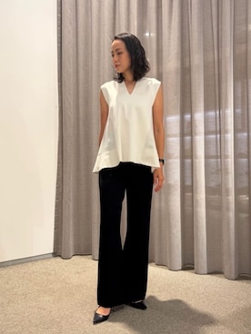 「ESTNATION（エストネーション）のアイテム（ニット/セーター）」を使った、ESTNATIONさん（レディース・164cm）の夏コーディネート