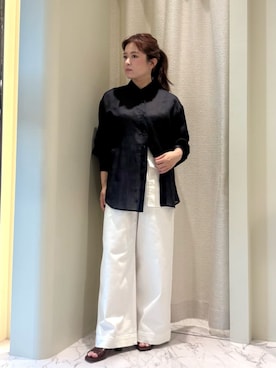 「COLUMN（コラム）のアイテム」を使った、ESTNATIONさん（レディース・156cm）の夏コーディネート