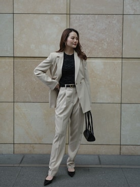 「COLUMN（コラム）のアイテム」を使った、ESTNATIONさん（レディース・162cm）の夏コーディネート