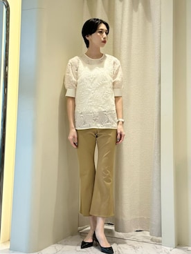 「COLUMN（コラム）のアイテム」を使った、ESTNATIONさん（レディース・166cm）の夏コーディネート