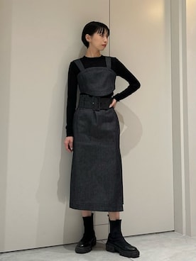 「COLUMN（コラム）のアイテム」を使った、ESTNATIONさん（レディース・166cm）の夏コーディネート