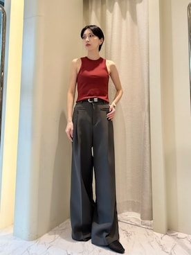 「COLUMN（コラム）のアイテム」を使った、ESTNATIONさん（レディース・166cm）の夏コーディネート