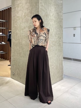 「COLUMN（コラム）のアイテム」を使った、ESTNATIONさん（レディース・157cm）の夏コーディネート