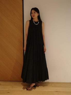 「MARIHA（マリハ）のMARIHA / ミューズのドレス（ワンピース、ブラック系）」を使った、ESTNATIONさん（レディース・164cm）の夏コーディネート