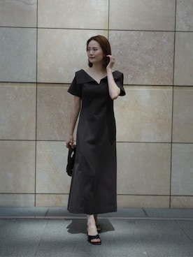 「COLUMN（コラム）のアイテム（ワンピース/ドレス）」を使った、ESTNATIONさん（レディース・162cm）の夏コーディネート