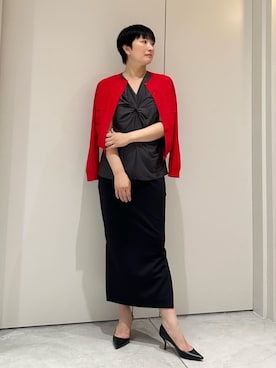 「ESTNATION（エストネーション）のアイテム（ニット/セーター）」を使った、ESTNATIONさん（レディース・165cm）の夏コーディネート