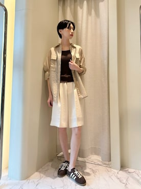 「COLUMN（コラム）のアイテム」を使った、ESTNATIONさん（レディース・166cm）の夏コーディネート