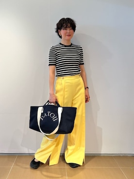 「COLUMN（コラム）のアイテム（パンツ）」を使った、ESTNATIONさん（レディース・166cm）の夏コーディネート
