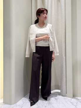 「ESTNATION（エストネーション）のアイテム（ニット/セーター）」を使った、ESTNATIONさん（レディース・156cm）の夏コーディネート