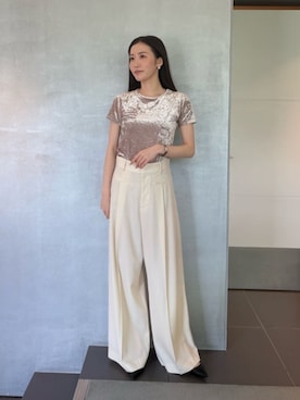 「COLUMN（コラム）のアイテム」を使った、ESTNATIONさん（レディース・163cm）の夏コーディネート