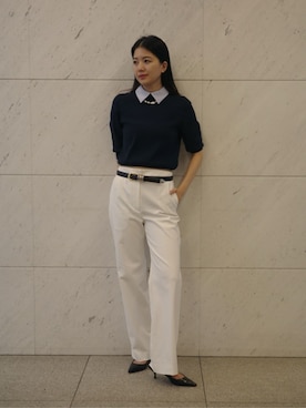 「COLUMN（コラム）のアイテム」を使った、ESTNATIONさん（レディース・166cm）の夏コーディネート