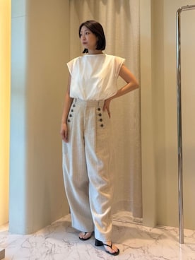 「COLUMN（コラム）のアイテム」を使った、ESTNATIONさん（レディース・165cm）の夏コーディネート