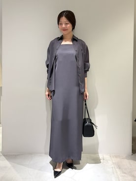 「ESTNATION（エストネーション）のESTNATION / スリングバック パンプス（パンプス、ブラック系）」を使った、ESTNATIONさん（レディース・164cm）の夏コーディネート