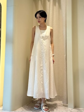 「COLUMN（コラム）のアイテム」を使った、ESTNATIONさん（レディース・166cm）の夏コーディネート