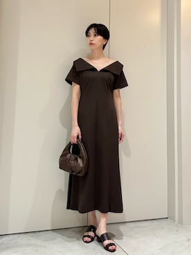 「COLUMN（コラム）のアイテム」を使った、ESTNATIONさん（レディース・166cm）の夏コーディネート