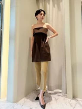 「COLUMN（コラム）のアイテム」を使った、ESTNATIONさん（レディース・166cm）の夏コーディネート