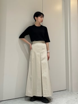 「COLUMN（コラム）のアイテム」を使った、ESTNATIONさん（レディース・166cm）の夏コーディネート