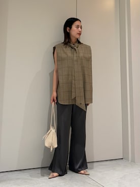 「COLUMN（コラム）のアイテム」を使った、ESTNATIONさん（レディース・154cm）の夏コーディネート