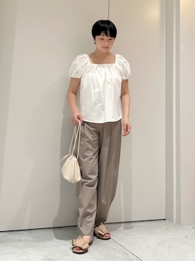 「COLUMN（コラム）のアイテム」を使った、ESTNATIONさん（レディース・165cm）の夏コーディネート