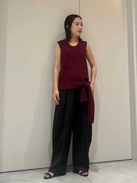 「COLUMN（コラム）のアイテム」を使った、ESTNATIONさん（レディース・154cm）の夏コーディネート