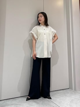 「COLUMN（コラム）のアイテム」を使った、ESTNATIONさん（レディース・154cm）の夏コーディネート