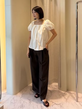 「COLUMN（コラム）のアイテム」を使った、ESTNATIONさん（レディース・165cm）の夏コーディネート