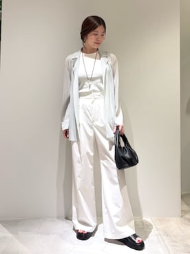 「COLUMN（コラム）のアイテム」を使った、ESTNATIONさん（レディース・160cm）の夏コーディネート