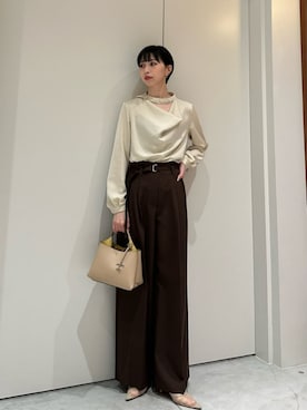 「COLUMN（コラム）のアイテム」を使った、ESTNATIONさん（レディース・166cm）の夏コーディネート