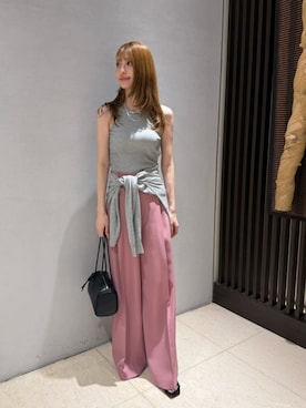「COLUMN（コラム）のアイテム」を使った、ESTNATIONさん（レディース・163cm）の夏コーディネート