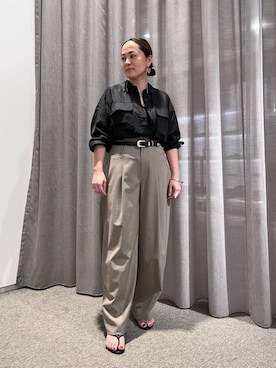 「COLUMN（コラム）のアイテム」を使った、ESTNATIONさん（レディース・161cm）の夏コーディネート