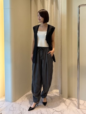 「COLUMN（コラム）のアイテム」を使った、ESTNATIONさん（レディース・165cm）の夏コーディネート