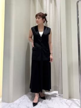 「COLUMN（コラム）のアイテム」を使った、ESTNATIONさん（レディース・156cm）の夏コーディネート