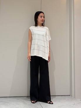 「LAOCOONTE（ラオコンテ）のアイテム」を使った、ESTNATIONさん（レディース・154cm）の夏コーディネート