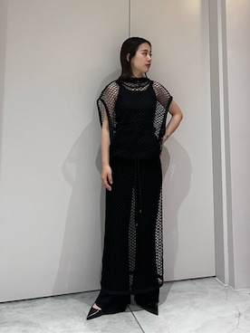 「COLUMN（コラム）のアイテム」を使った、ESTNATIONさん（レディース・154cm）の夏コーディネート
