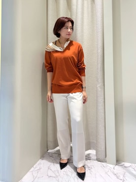 「ESTNATION（エストネーション）のESTNATION / スリングバック パンプス（パンプス、ブラック系）」を使った、ESTNATIONさん（レディース・164cm）の夏コーディネート