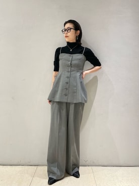 「ESTNATION（エストネーション）のアイテム（ニット/セーター）」を使った、ESTNATIONさん（レディース・157cm）の夏コーディネート